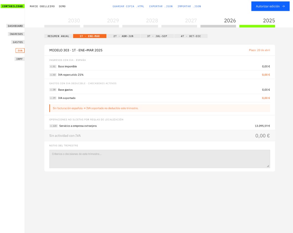 VAT page screenshot